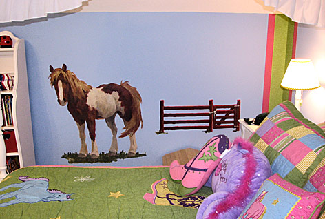 Dětské dekorace Lunami - inspirace,inspirace dětský pokoj,inspirace obývací pokoj, inspirace - samolepky, samolepící obrázky koní, nástěnná dekorace Poník