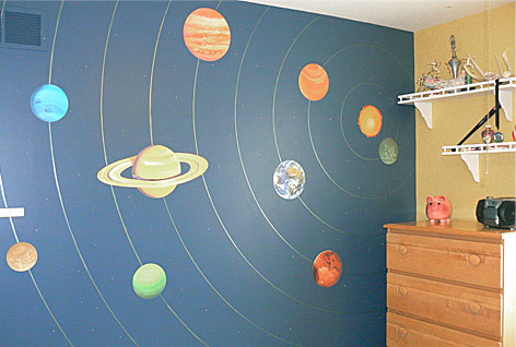 Dětské dekorace Lunami - inspirace,inspirace dětský pokoj,inspirace obývací pokoj, inspirace - samolepky, samolepící obrázky, nástěnná dekorace Vesmír